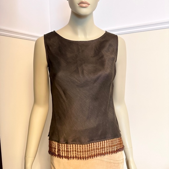 Lafayette 148 beaded linen top - Picture 3 of 13